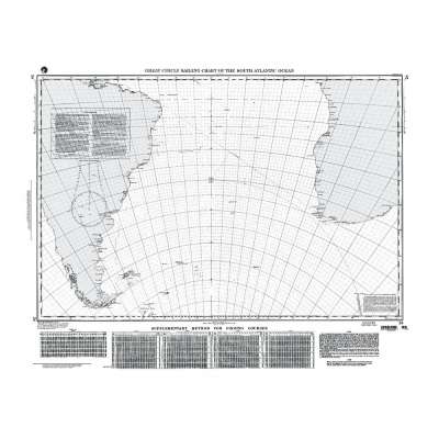 NGA Chart 24: Great Circle Sailing Chart of South America