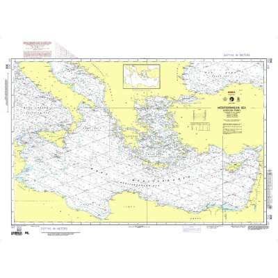NGA Chart 302: Mediterranean Sea (Eastern Part)