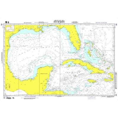 NGA Chart 401: Gulf of Mexico - N. Atlantic Ocean - Int. 401