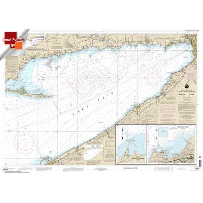 HISTORICAL NOAA Chart 14838: Buffalo to Erie;Dunkirk;Barcelone Harbor