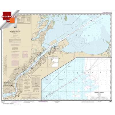 HISTORICAL NOAA Chart 14847: Toledo Harbor;Entrance Channel to Harbor