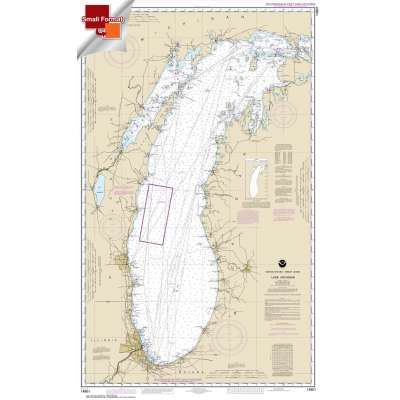 HISTORICAL NOAA Chart 14901: Lake Michigan (Mercator Projection)