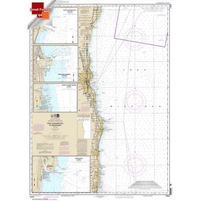 HISTORICAL NOAA Chart 14904: Port Washington to Waukegan;Kenosha;North Point Marina;Port Washington;Waukegan