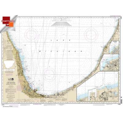 HISTORICAL NOAA Chart 14905: Waukegan to South Haven;Michigan City;Burns International Harbor;New Buffalo
