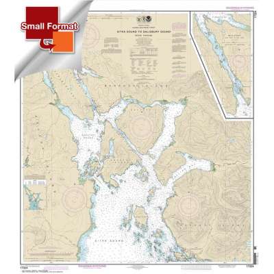 HISTORICAL NOAA Chart 17324: Sitka Sound to Salisbury Sound: Inside Passage;Neva Str.-Neva Pt. to Zeal Pt.