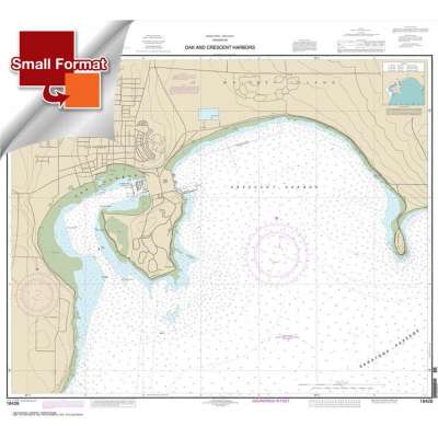Pacific Coast NOAA Charts :NOAA Chart 18428: Oak and Crescent Harbors