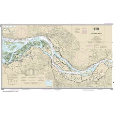 HISTORICAL NOAA Chart 18523: Columbia River Harrington Point to Crims Island