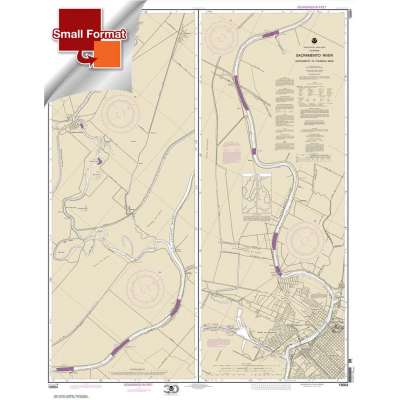 NOAA Chart 18664: Sacramento River Sacramento to Fourmile Bend