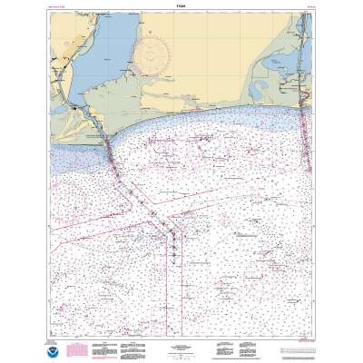 HISTORICAL NOAA Chart 11341: Calcasieu Pass to Sabine Pass