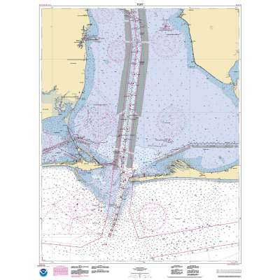 HISTORICAL NOAA Chart 11377: Mobile Bay Approaches and Lower Half