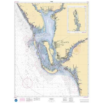 HISTORICAL NOAA Chart 11426: Estero Bay to Lemon Bay: including Charlotte Harbor;Continuation of Peace River