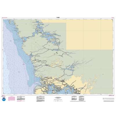 HISTORICAL NOAA Chart 11432: Everglades National Park Shark River to Lostmans River