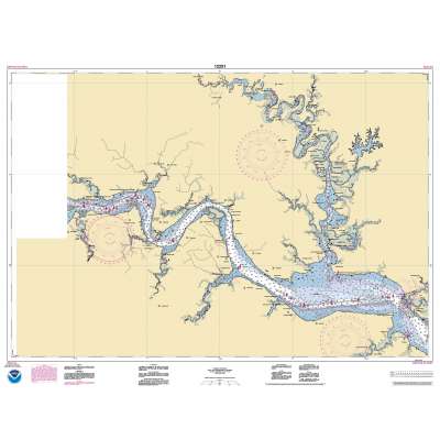 HISTORICAL NOAA Chart 12251: James River Jamestown Island to Jordan Point