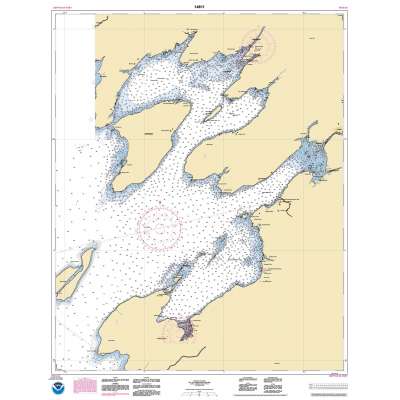 HISTORICAL NOAA Chart 14811: Chaumont: Henderson and Black River Bays;Sackets Harbor;Henderson Harbor;Chaumont Harbor