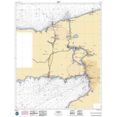 HISTORICAL NOAA Chart 14822: Approaches to Niagara River and Welland Canal