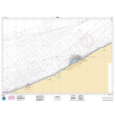 HISTORICAL NOAA Chart 14824: Sixteenmile Creek to Conneaut;Conneaut Harbor