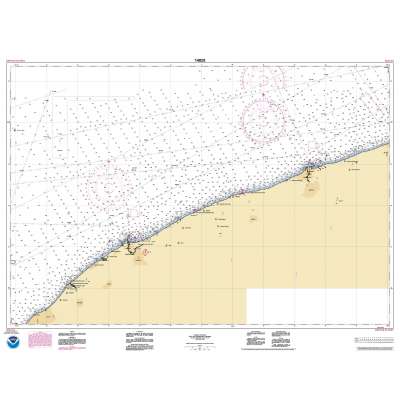 HISTORICAL NOAA Chart 14825: Ashtabula to Chagrin River;Mentor Harbor;Chagrin River
