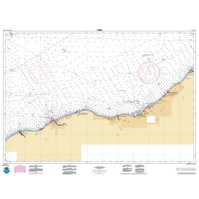 HISTORICAL NOAA Chart 14826: Moss Point to Vermilion;Beaver Creek;Vermilion Harbor;Rocky River