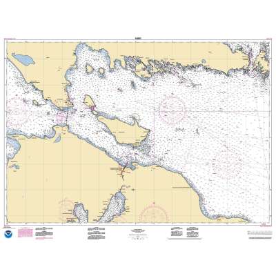 HISTORICAL NOAA Chart 14881: Detour Passage to Waugoshance Pt.;Hammond Bay Harbor;Mackinac Island;Cheboygan;Mackinaw City;St. lgnace