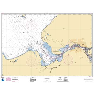 HISTORICAL NOAA Chart 14884: St. Marys River - Head of Lake Nicolet to Whitefish Bay;Sault Ste. Marie