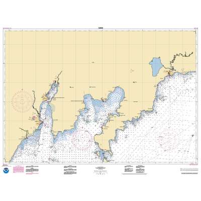 HISTORICAL NOAA Chart 14908: Dutch Johns Point to Fishery Point: including Big Bay de Noc and Little Bay de Noc;Manistique