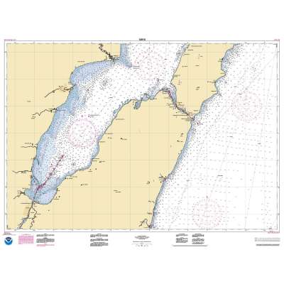 HISTORICAL NOAA Chart 14910: Lower Green Bay;Oconto Harbor;Algoma