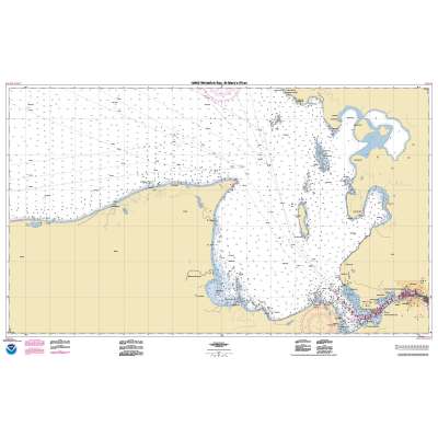 Great Lakes NOAA Charts :HISTORICAL NOAA Chart 14962: St. Marys River to Au Sable Point;Whitefish Point;Little Lake Harbors;Grand Marais Harbor