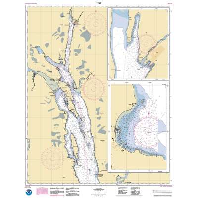 HISTORICAL NOAA Chart 17317: Lynn Canal-Point Sherman to Skagway;Lutak Inlet;Skagway and Nahku Bay;Portage Cove: Chilkoot Inlet