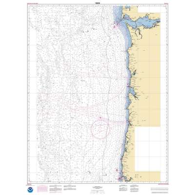 Pacific Coast NOAA Charts :NOAA Chart 18520: Yaquina Head to Columbia River;Netarts Bay