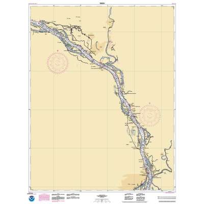 HISTORICAL NOAA Chart 18524: Columbia River Crims Island to Saint Helens