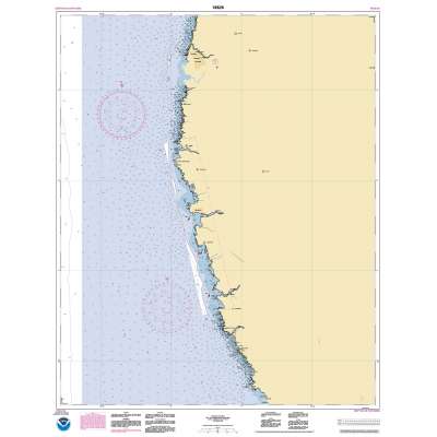 HISTORICAL NOAA Chart 18626: Elk to Fort Bragg;Fort Bragg and Noyo Anchorage;Elk