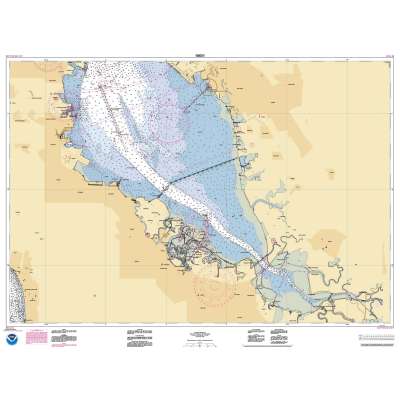 HISTORICAL NOAA Chart 18651: San Francisco Bay-southern part;Redwood Creek.;Oyster Point