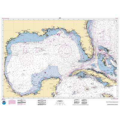 NOAA Chart 411: Gulf of Mexico