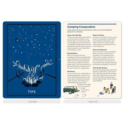 The Campout Card Deck - 50 Cards to Elevate your Outdoor Adventure - Illustrated Cards