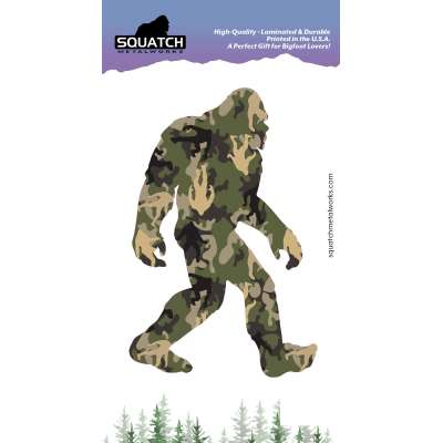 Green Camo Bigfoot - Vinyl Sticker (10 pack)