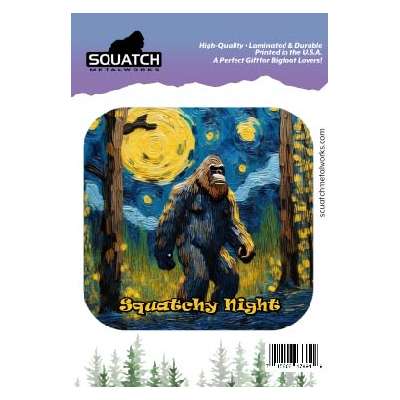 Squatchy Night - Vinyl Sticker (10 pack)