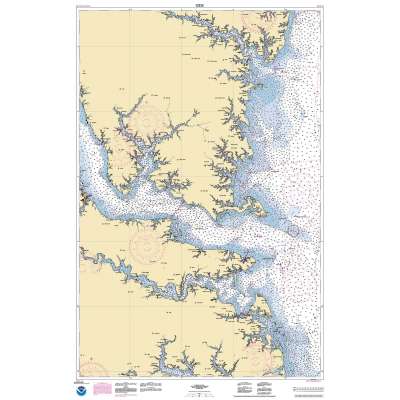 HISTORICAL NOAA Chart 12235: Chesapeake Bay Rappahannock River Entrance: Piankatank and Great Wicomico Rivers