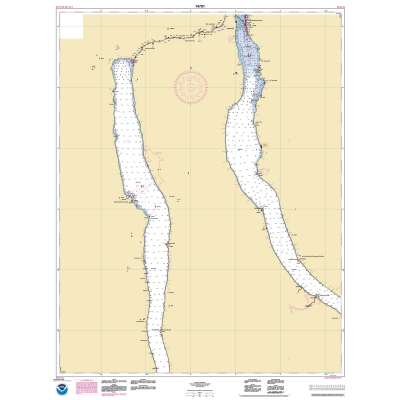 HISTORICAL NOAA Chart 14791: Cayuga and Seneca Lakes;Watkins Glen;Ithaca