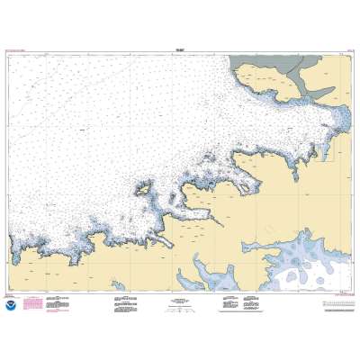 HISTORICAL NOAA Chart 16487: Korovin Bay to Wall Bay-Atka Island;Martin Harbor