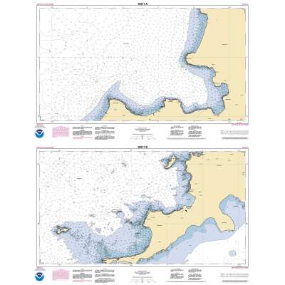 HISTORICAL NOAA Chart 16511: Inanudak Bay and Nikolski Bay: Umnak l.;River and Mueller Coves