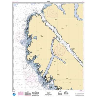 HISTORICAL NOAA Chart 17303: Yakobi Island and Lisianski Inlet;Pelican Harbor