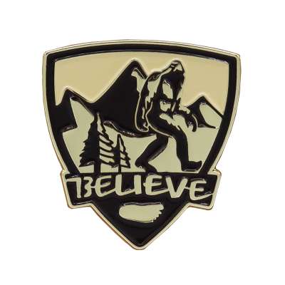 Bigfoot Believe Shield - Lapel Pin