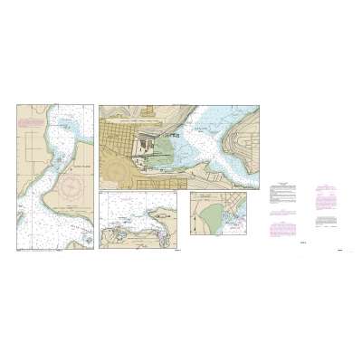 HISTORICAL NOAA Chart 18445: Puget Sound-Possession Sound to Olympia including Hood Canal (6 PAGE FOLIO)