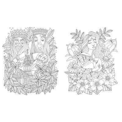 Fairy Tales & Folklore Coloring Book-Book