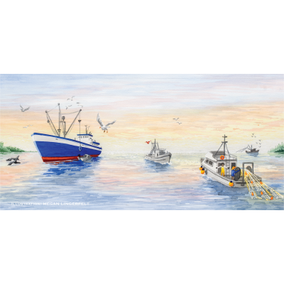 Fishing Boats - Ceramic Coffee Cup
