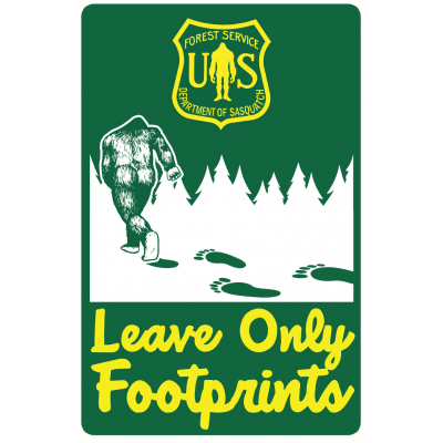 USFS Leave Only Footprints (1 STICKER)