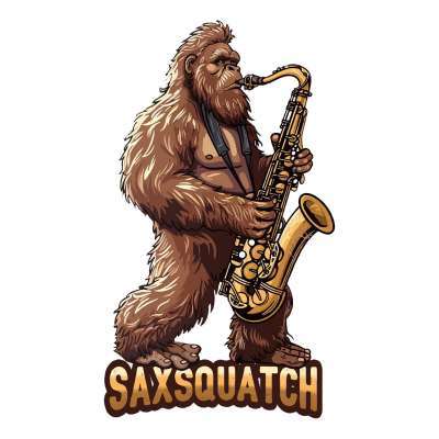 Sax Squatch - Vinyl Sticker (1 STICKER)