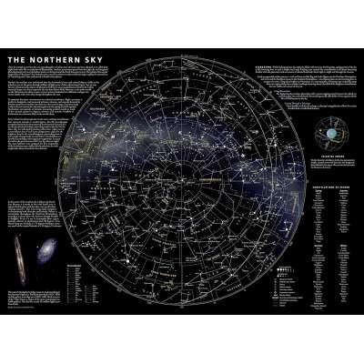 National Geographic Night Sky - Northern Hemisphere (Stargazer folded) - Map