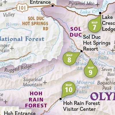 Olympic National Park Day Hikes Map (National Geographic Map)