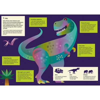 T. Rex - King of the Tyrant Lizards (Awesome 3D Wall Art) - Book